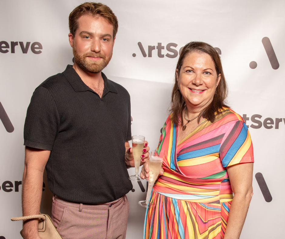 Connor Storch, World AIDS Museum Executive Director Jessica Reimers