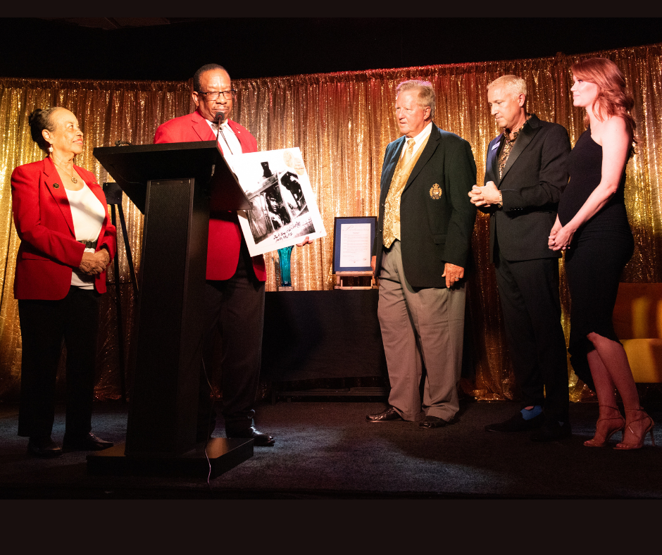Loretta Young; Honoree LTC. Thaddeus Hamilton; Steve Stock; ArtServe Board Chair Molly Turner and CEO Jason Hughes