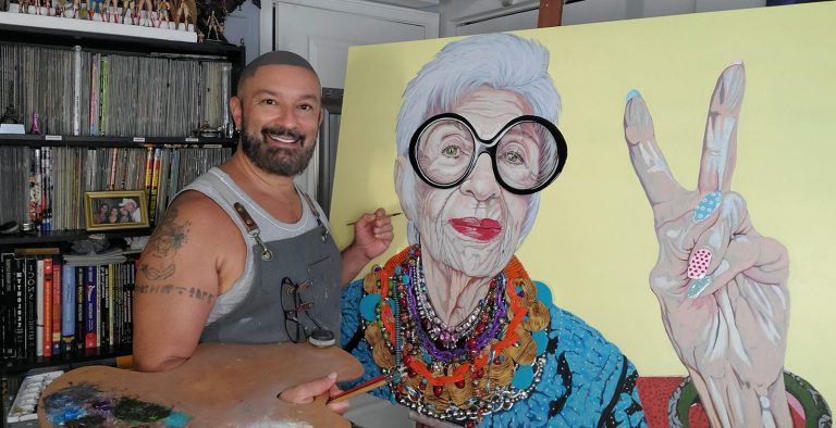 Multimedia portrait artist Leonardo Montoya often centers his work on the empowerment of women. (Photo by Leonardo Montoya)