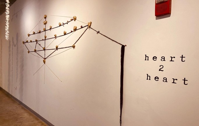 The “Heart 2 Heart” installation appeared in the exhibition opening of “SECRET ASYLUM: an intimate showing” on July 18, 2025 (Photo courtesy of Alana DaCosta).