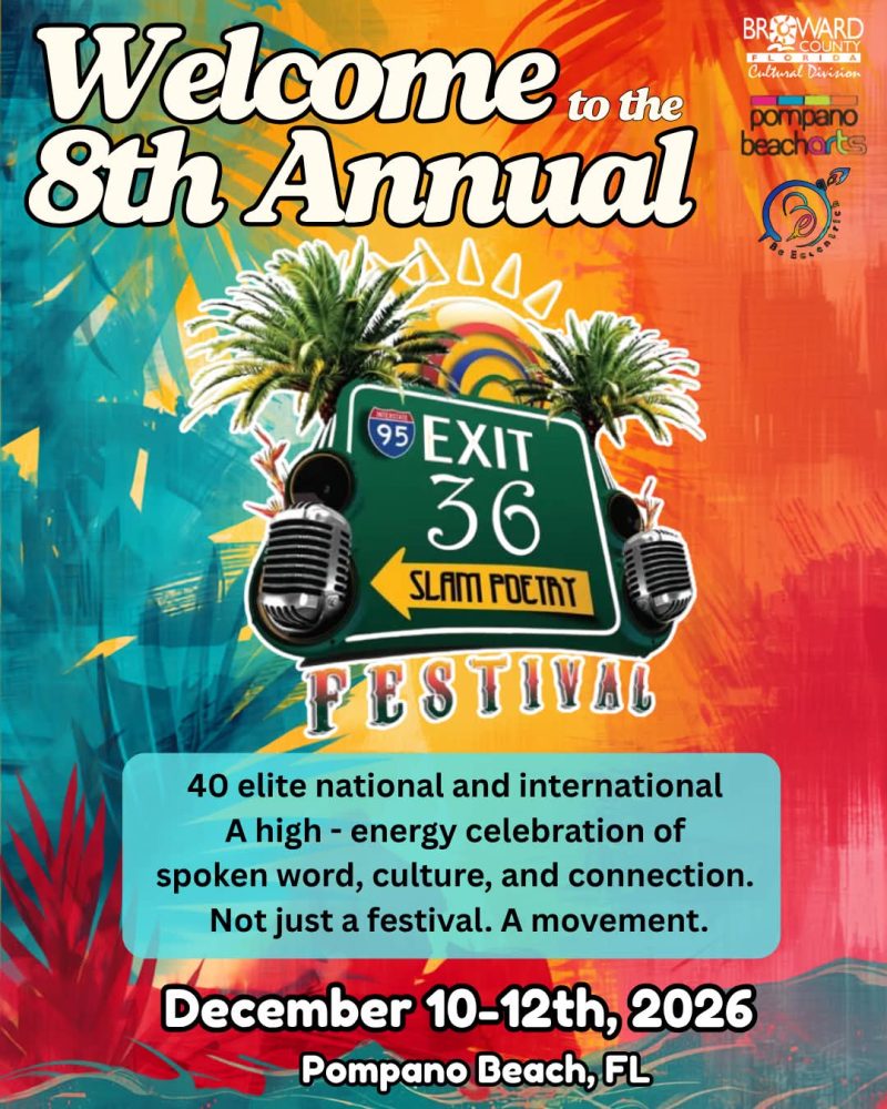 "Made possible with support from the Broward County Cultural Division, who is supported by the Broward County Board of County Commissioners"