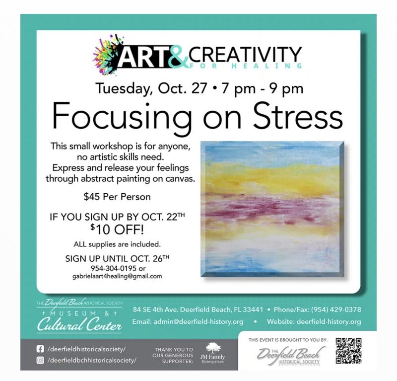Wellness Art Class to release your stress example painting