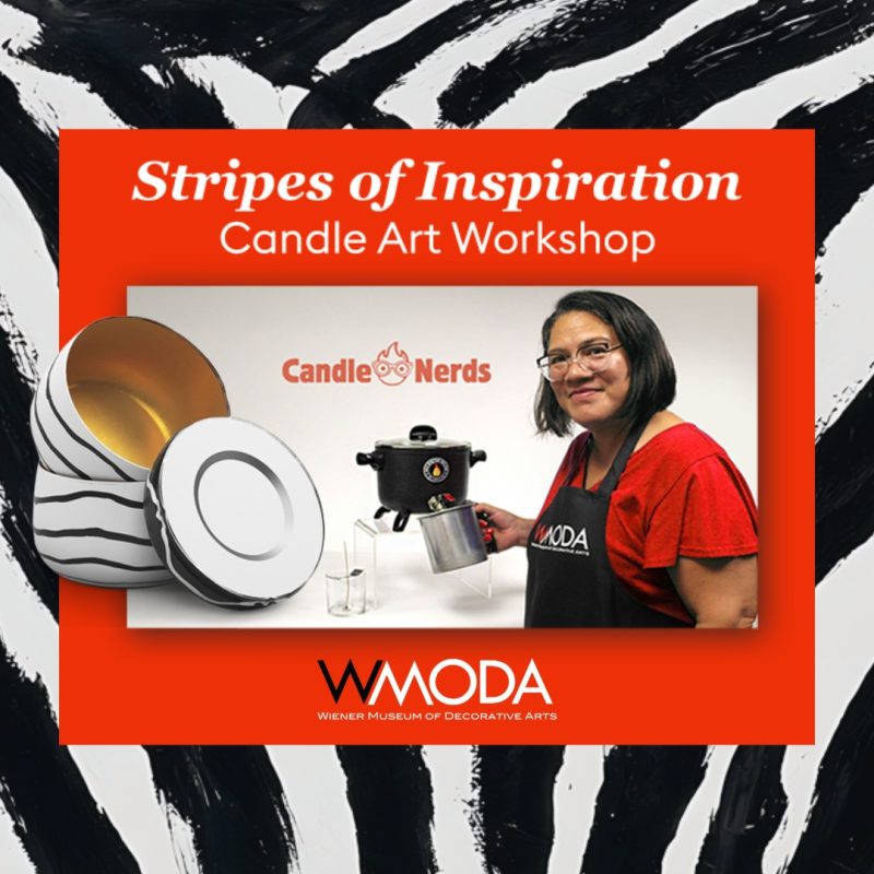 Promotional Image for Event Showing Artist Nini Montanez Making Candle